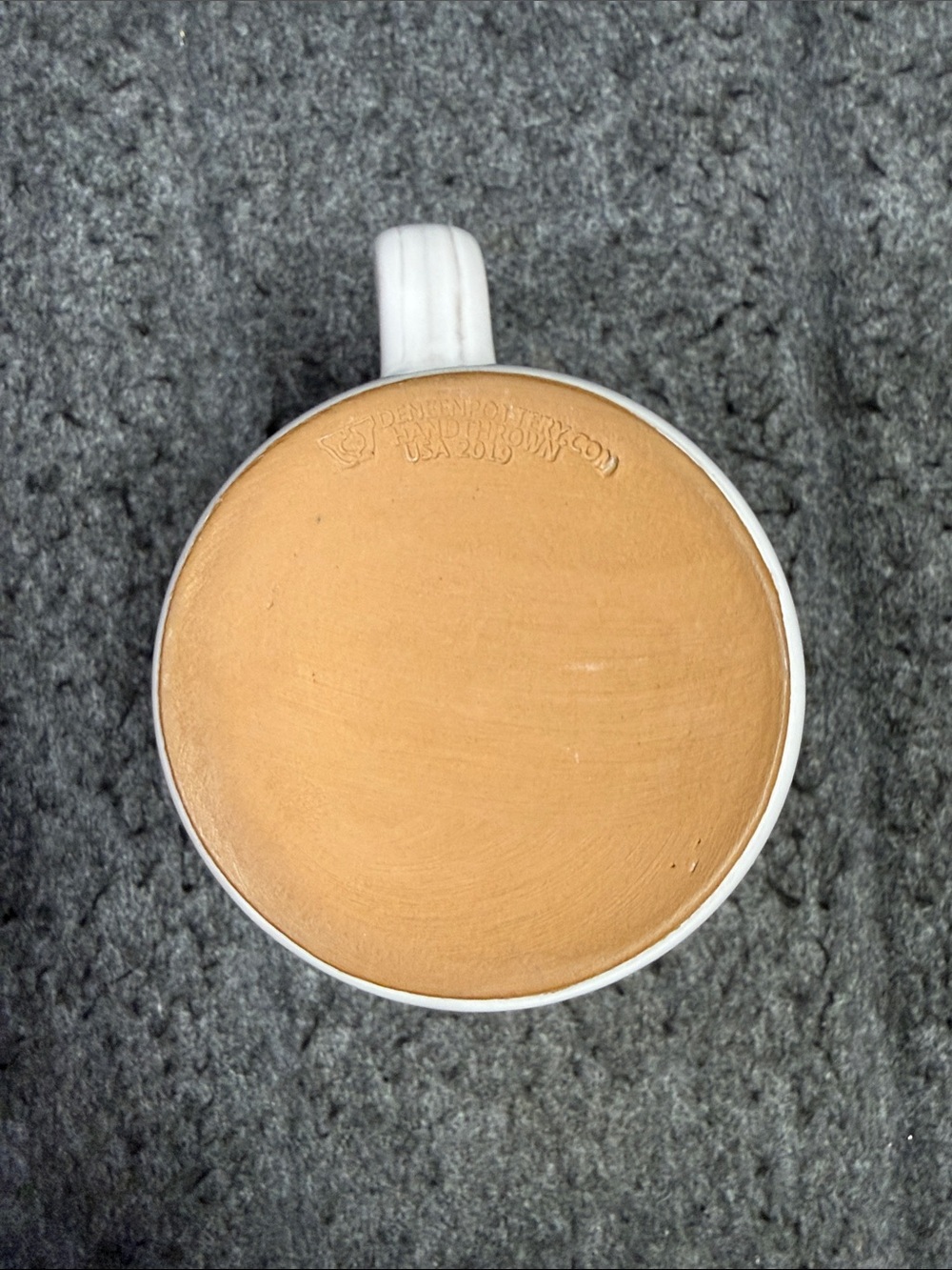 Moon 2019 Milk Beige Ceramic Coffee Mug with Logo Plaque - Picture 4 of 7